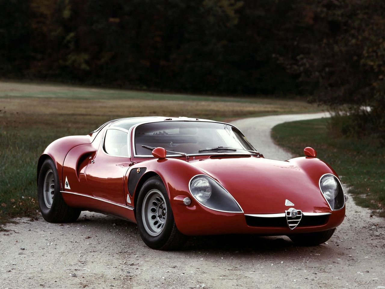 Red 1967 Alfa Romeo Tipo 33 Stradale