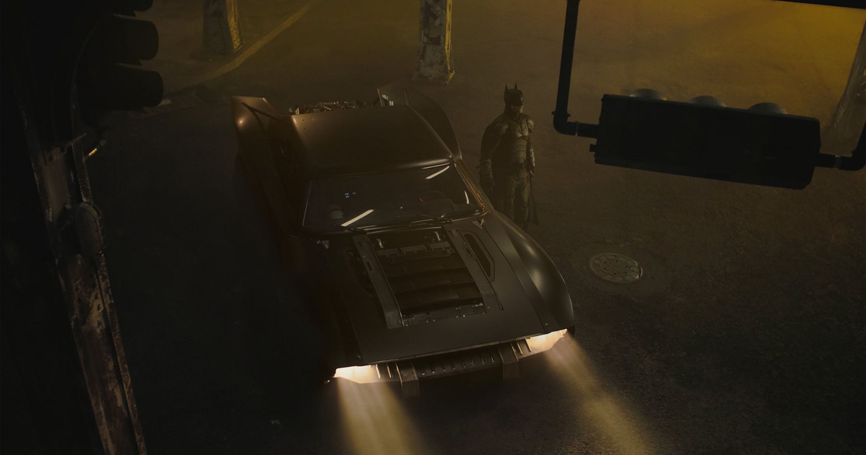 The Batman 2021 Batmobile top view