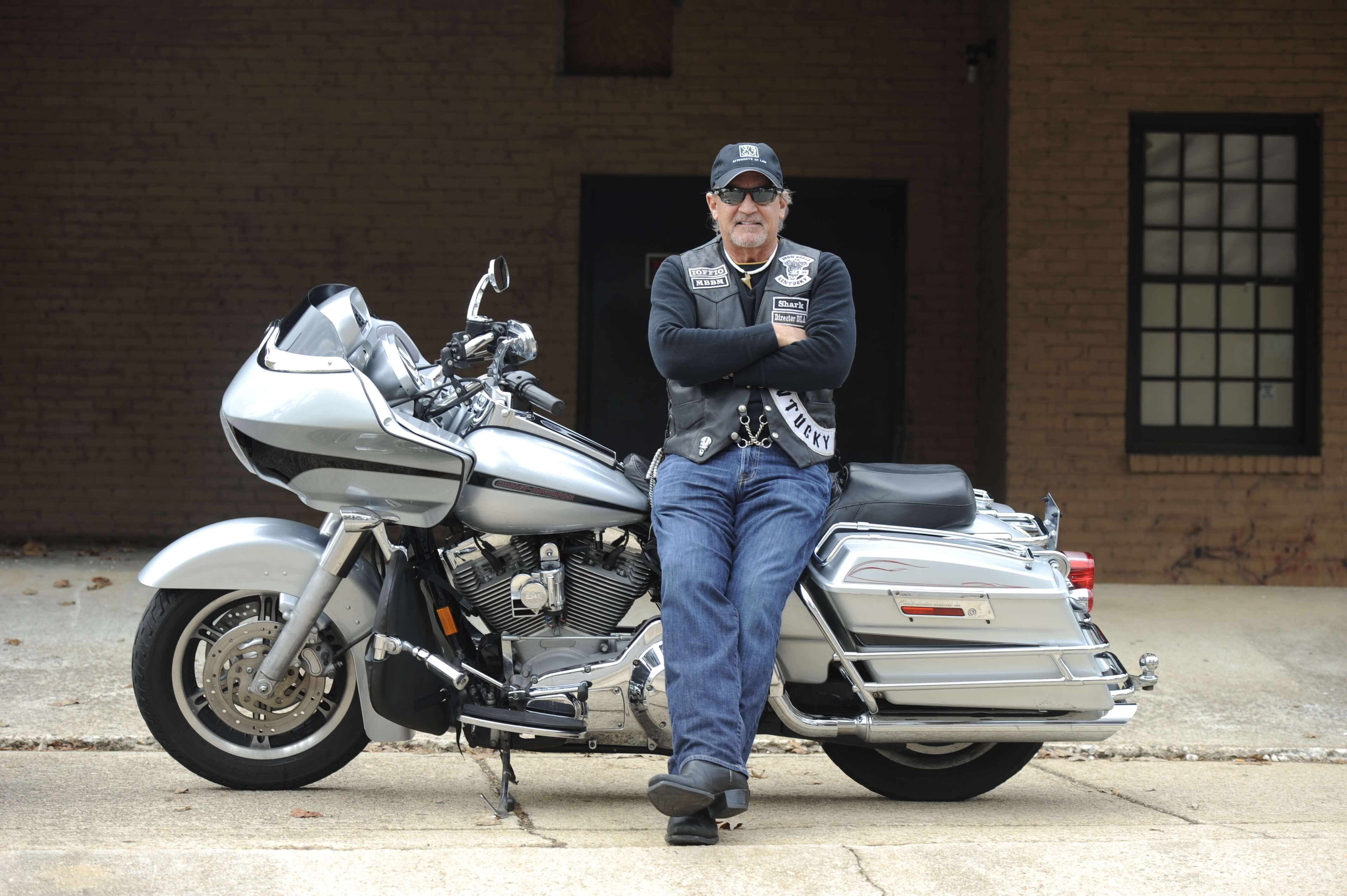 A Motorcycle Club member with his cruiser bike