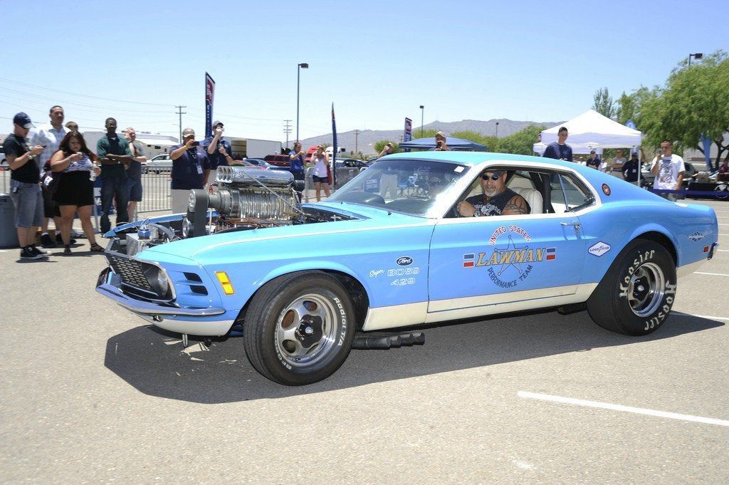 Bill Goldberg’s blue 1970 Boss 429 Mustang