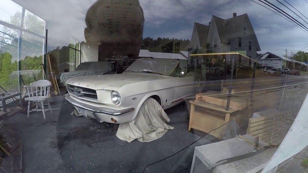 Abandoned classic car showroom