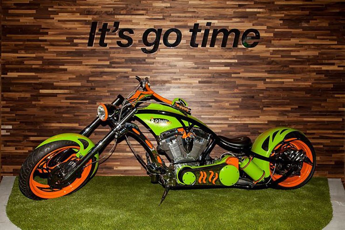 The OCC GoDaddy Bike is quite colorful