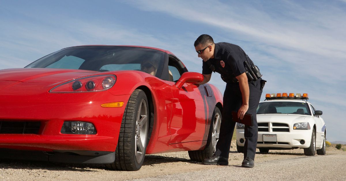 Red Corvette police