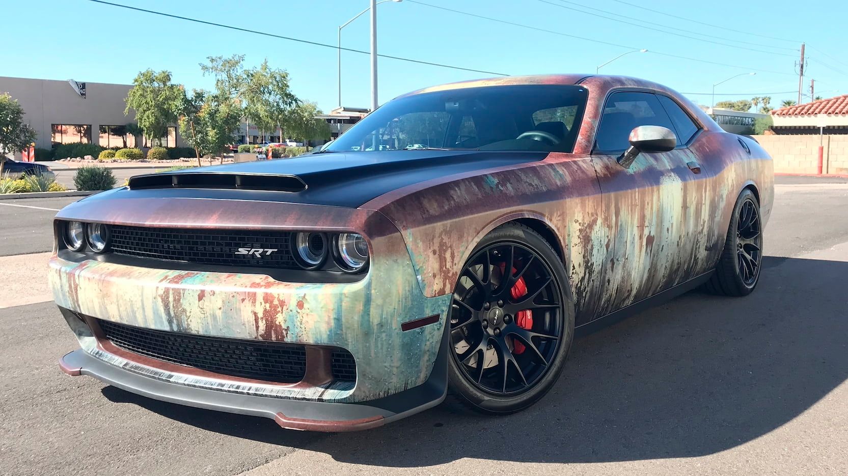 Rust-Wrapped Dodge Challenger