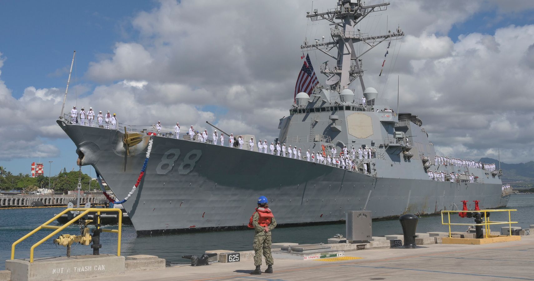 USS Preble destroyer at Navy Dock