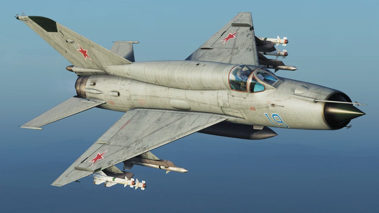 picture of a mig-21 in flight