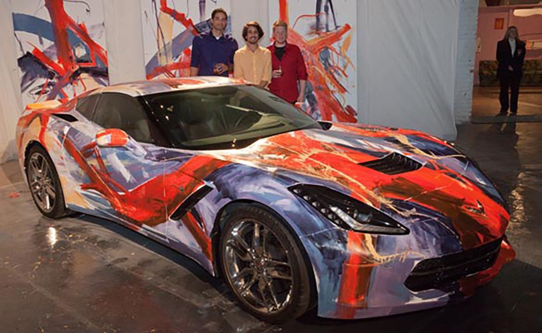Three GM designers painted a Corvette Stingray which generated 400k at a fundraiser
