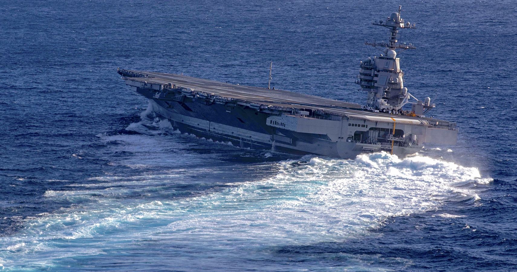 USS Gerald R. Ford (CVN-78) high-speed turns