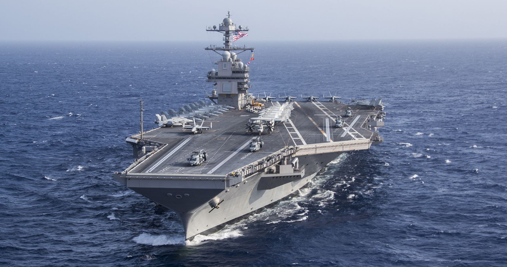 USS Gerald R. Ford conducting integrated air wing operations