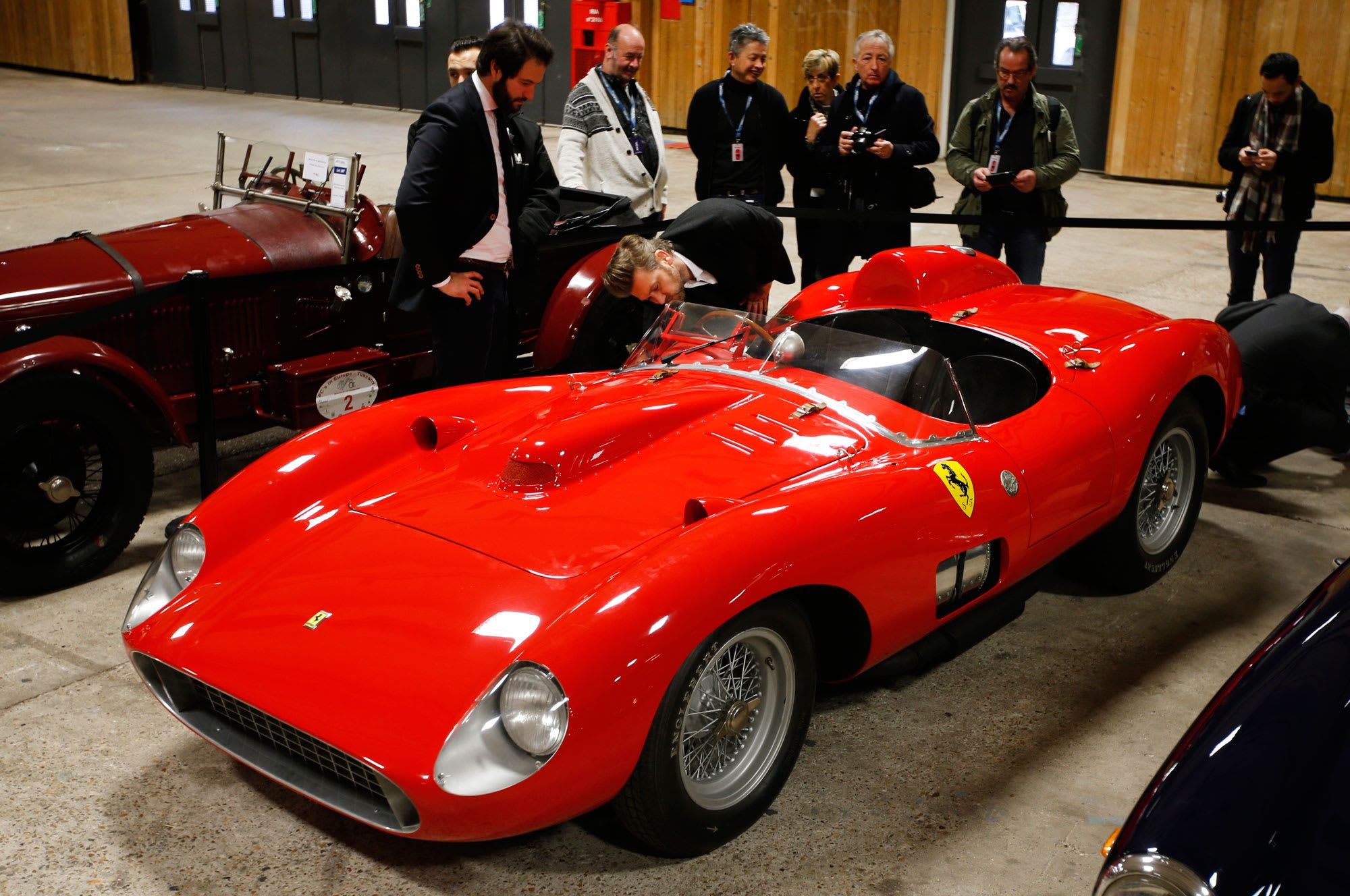 1957 Ferrari 335 Sport during auction