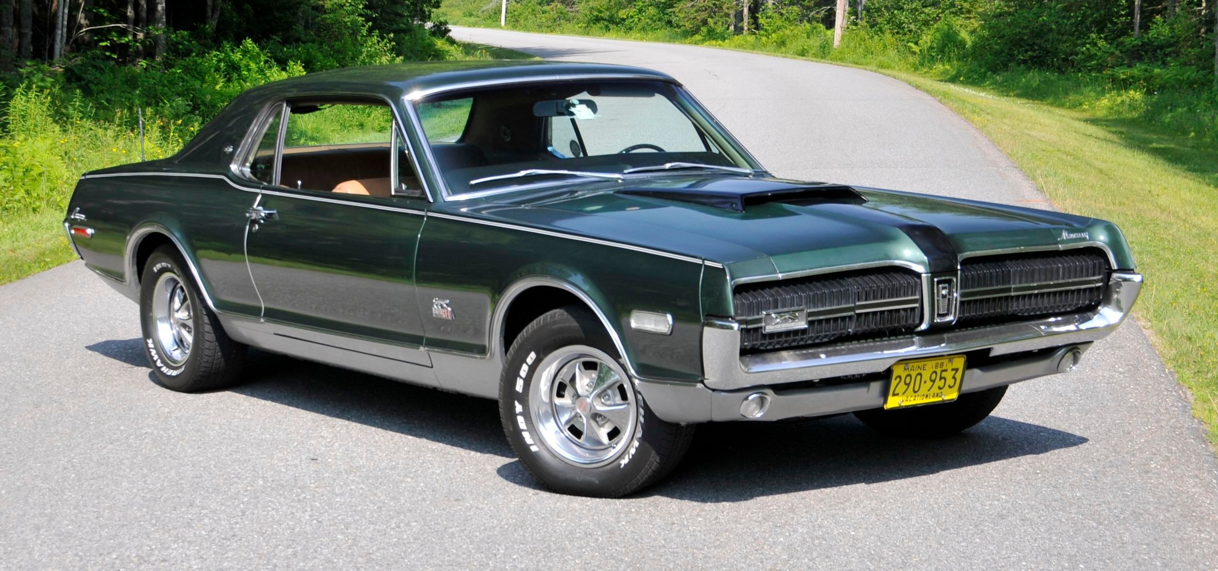 1968 Mercury Cougar GT-E in the middle of the road