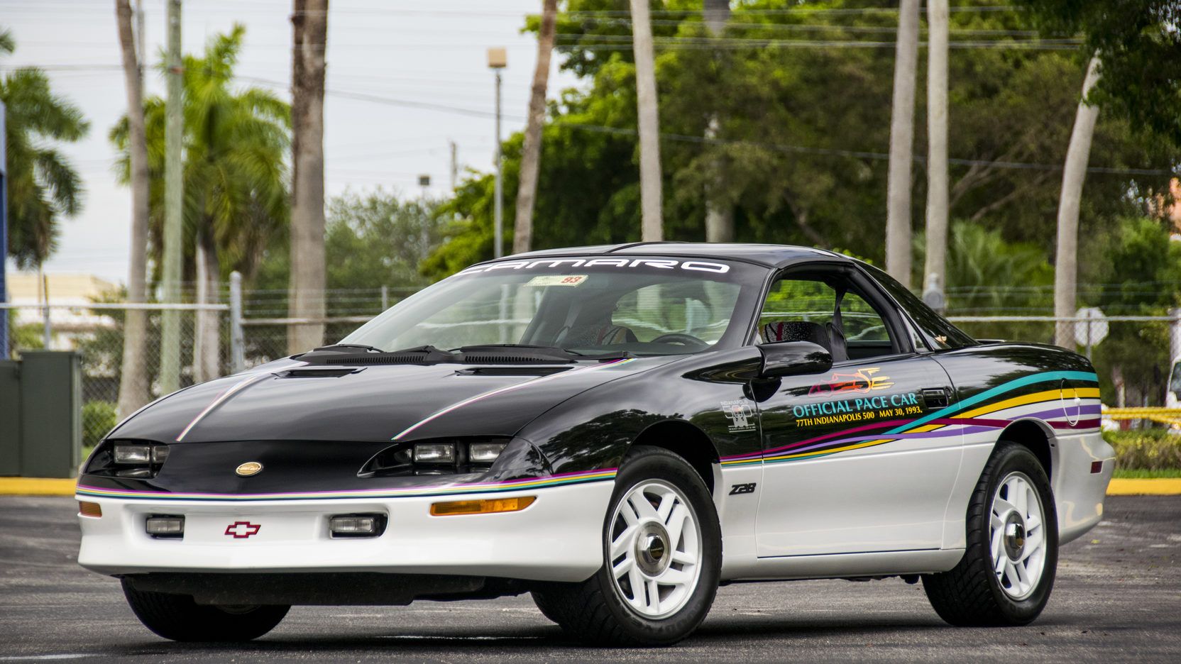 1993 Chevrolet Camaro Z28 Indy Pace Car in a parking lot