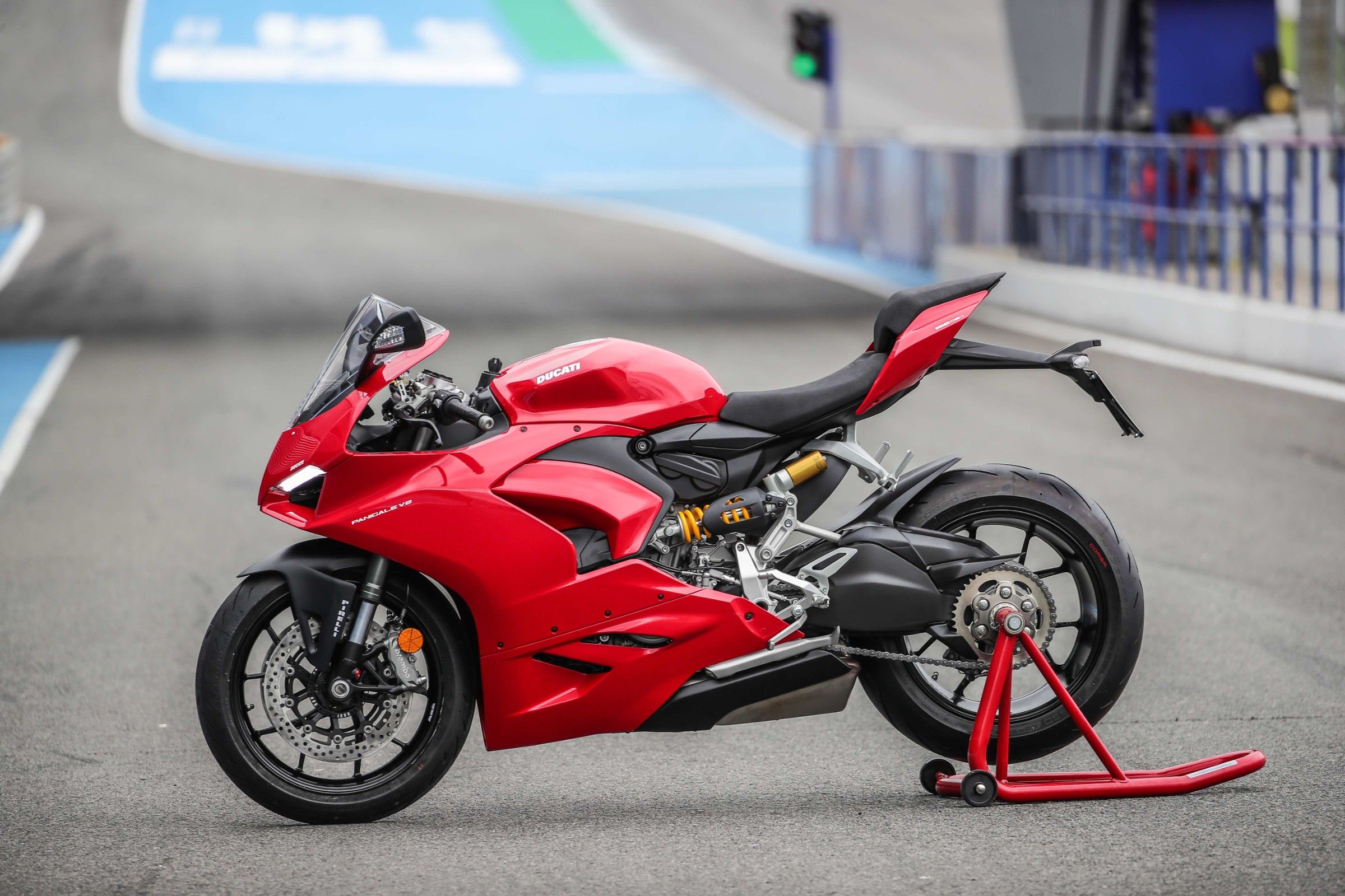 2020 Ducati Panigale V2 parked on-track