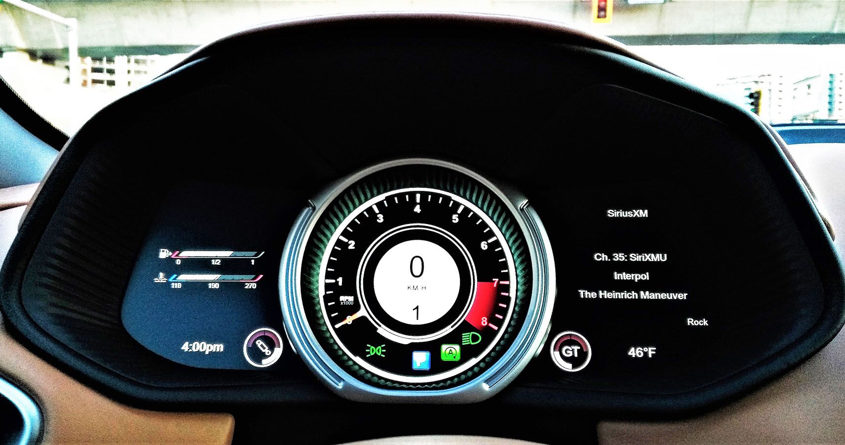 The gauge cluster is purely digital now.
