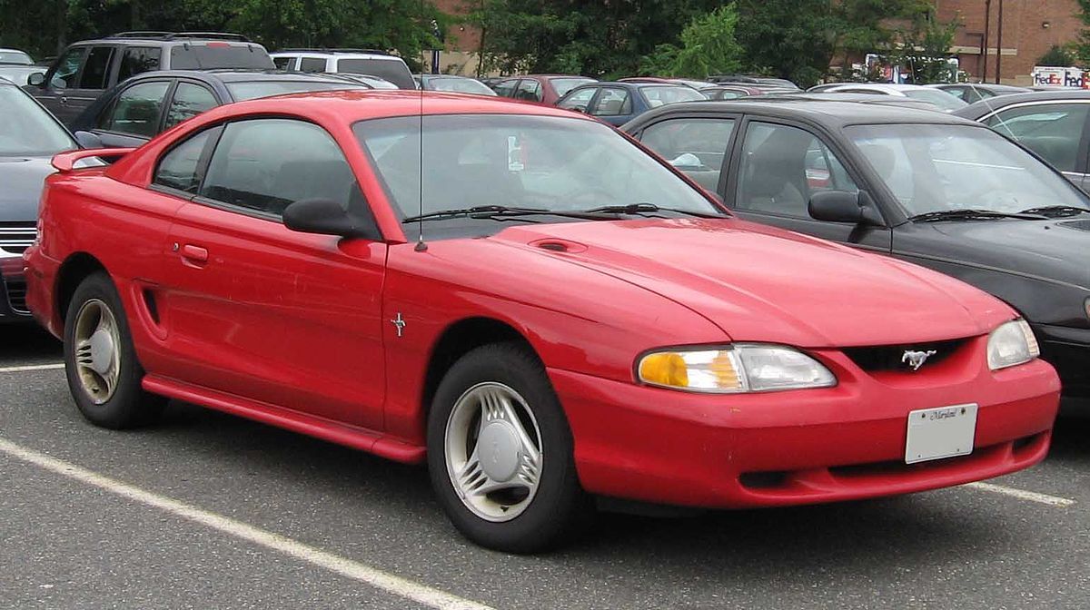 Red 1994 Ford Mustang