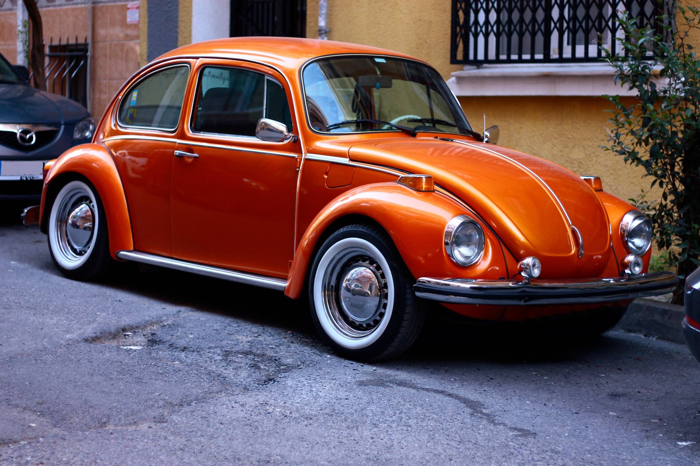 Orange Volkswagen Beetle
