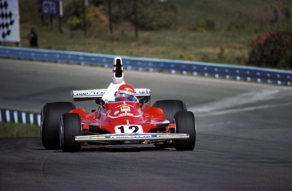 Niki Lauda in Ferrari 75 to 77