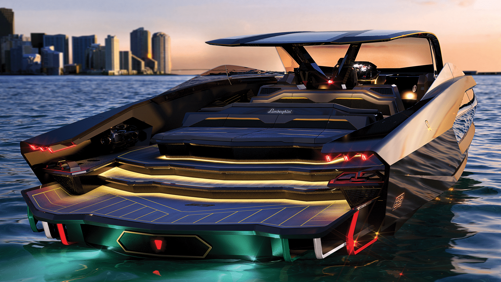 Lamborghini Tecnomar New Boat Yacht Exterior