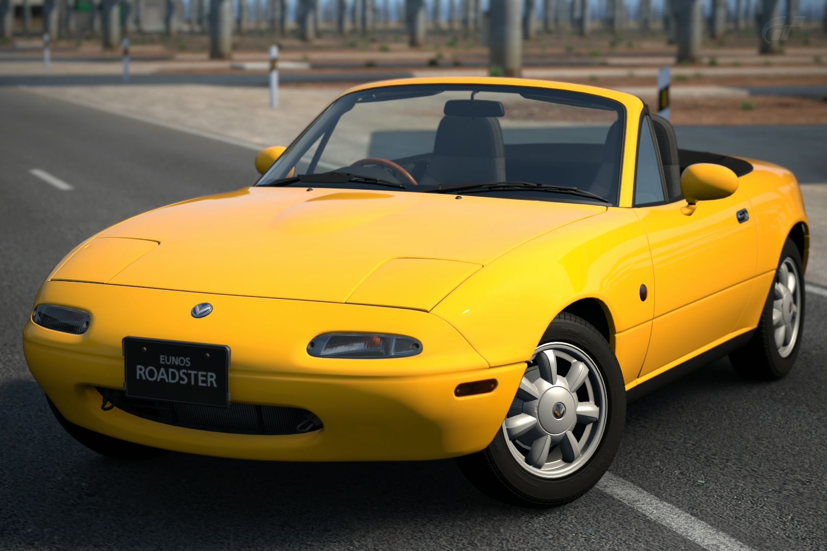 1991 Yellow Eunos Roadster sports car