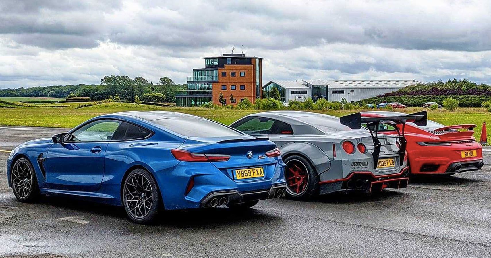 Wet AWD Challenge: Porsche Turbo S Vs BMW M8 Vs Nissan GT-R