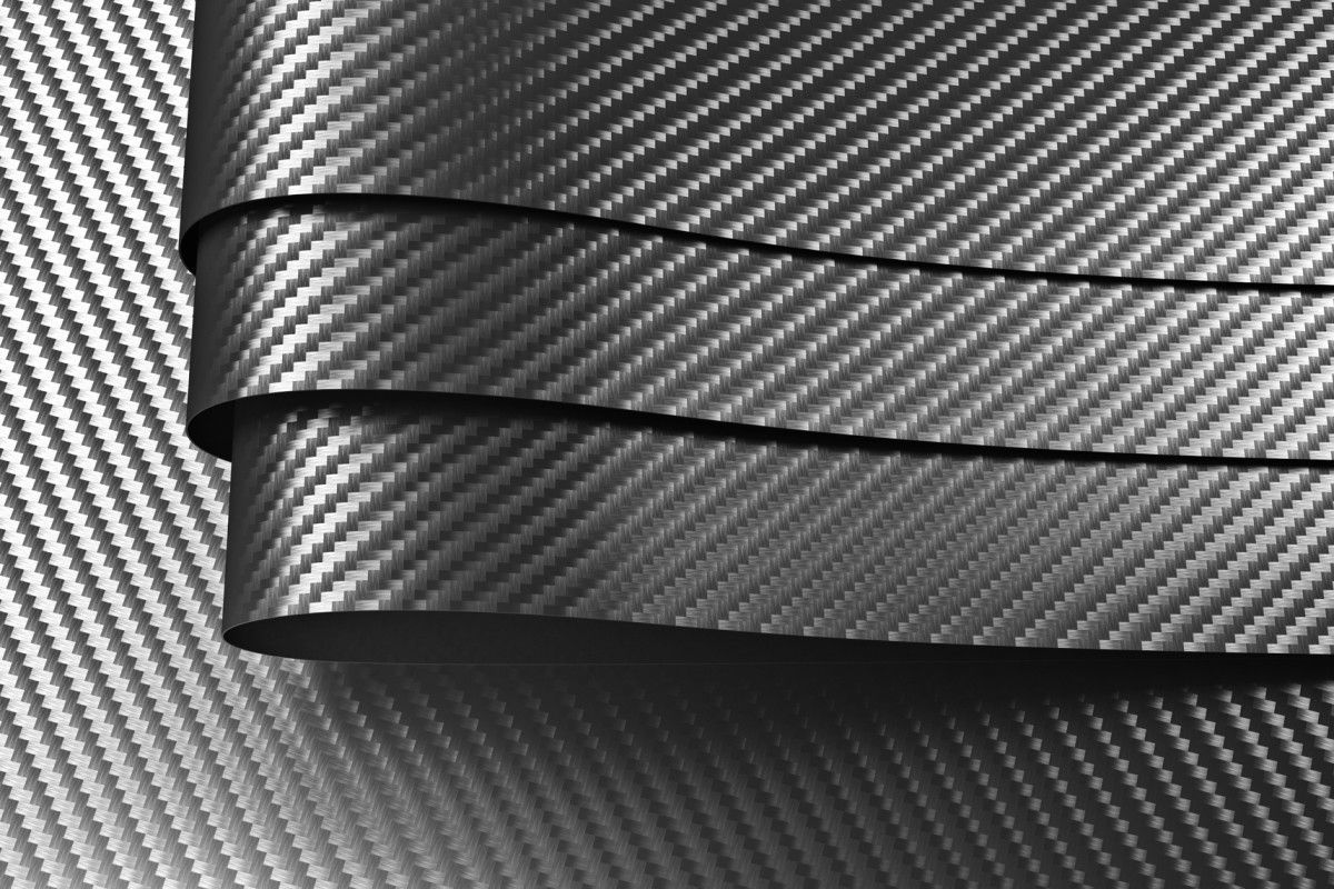 strips of carbon fiber on top of carbon fiber