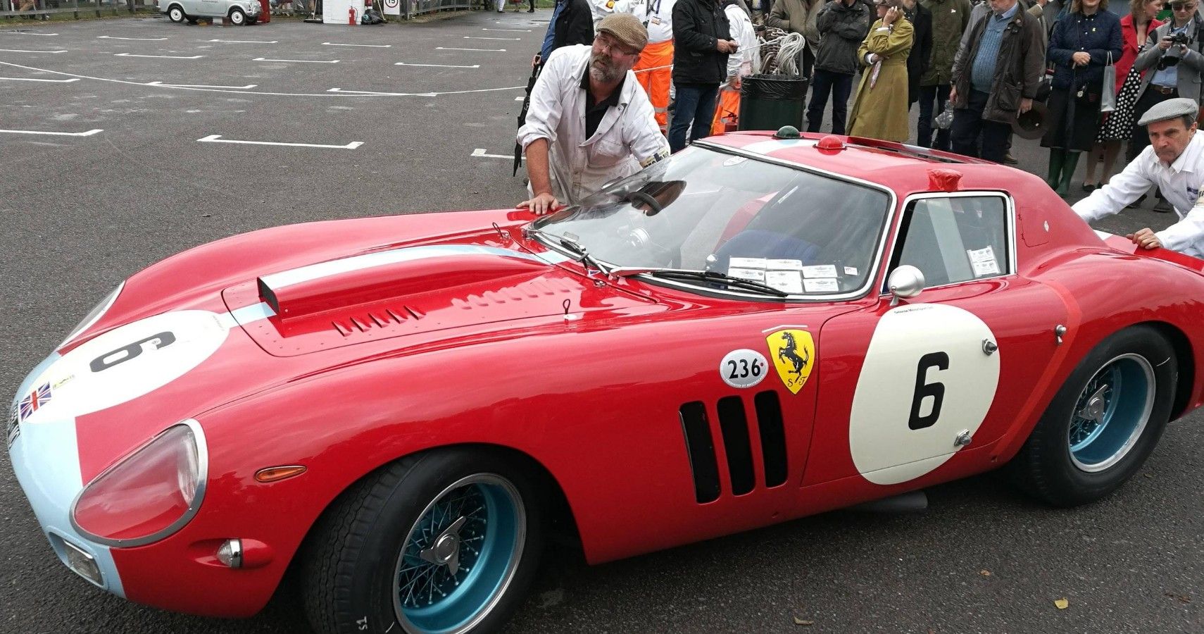 This rare expensive Ferrari had an expensive crack up during the Goodwood Revival.