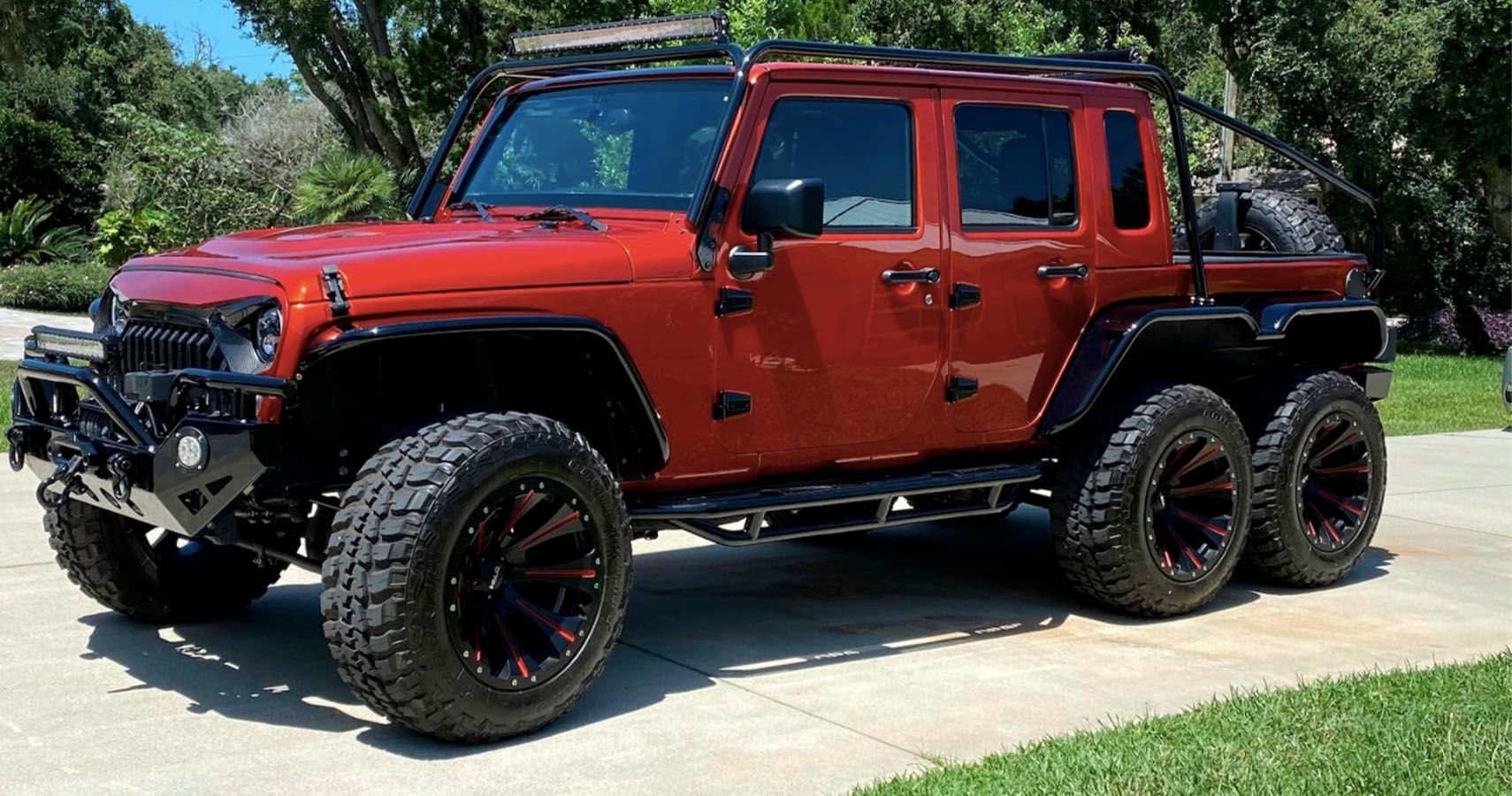 Hellcat-Powered 6x6 Jeep Wrangler Pickup Is A One-Off Off-Road Special