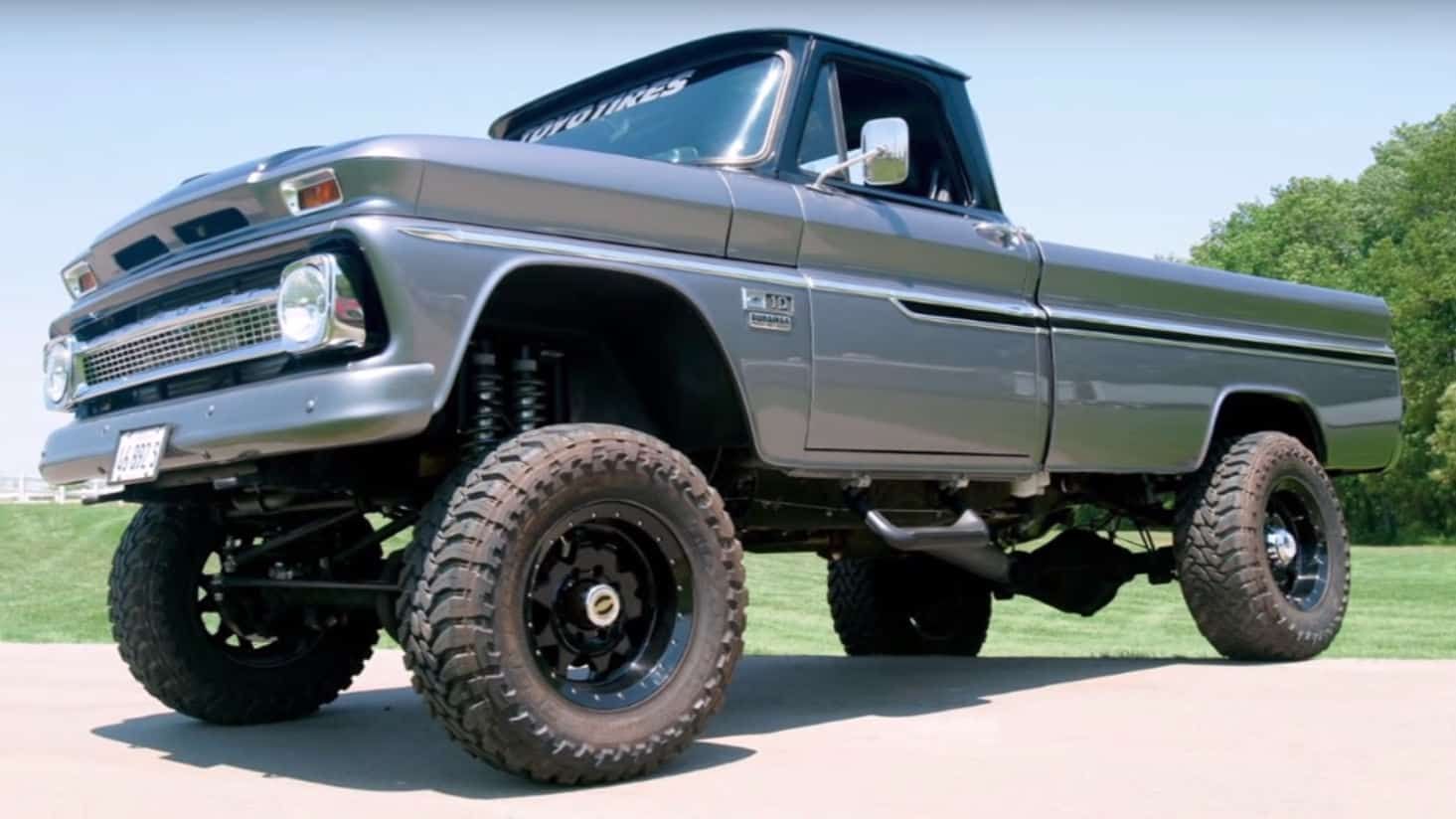 a lifted pickup truck