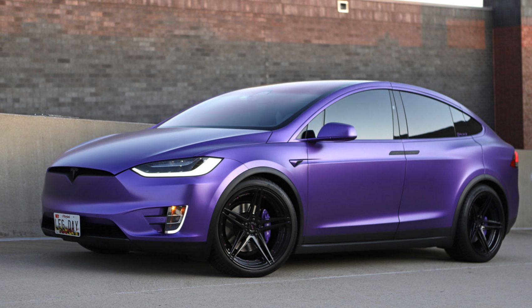 Tesla Model X - Matte Purple Vinyl Wrapped