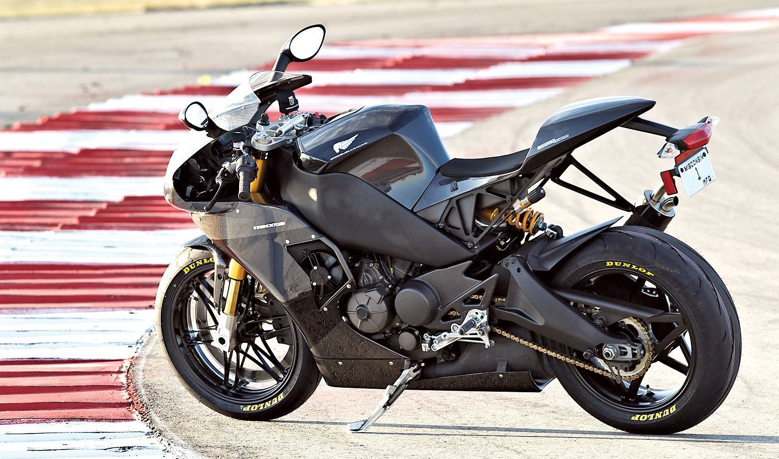 Erik Buell Racing 1190RS bike parked at the race track