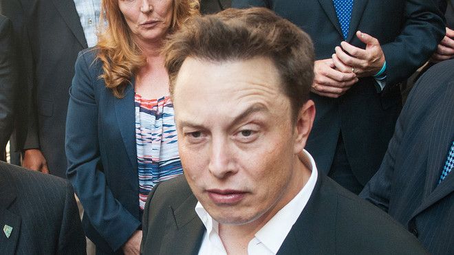 Elon Musk eyebrow raised