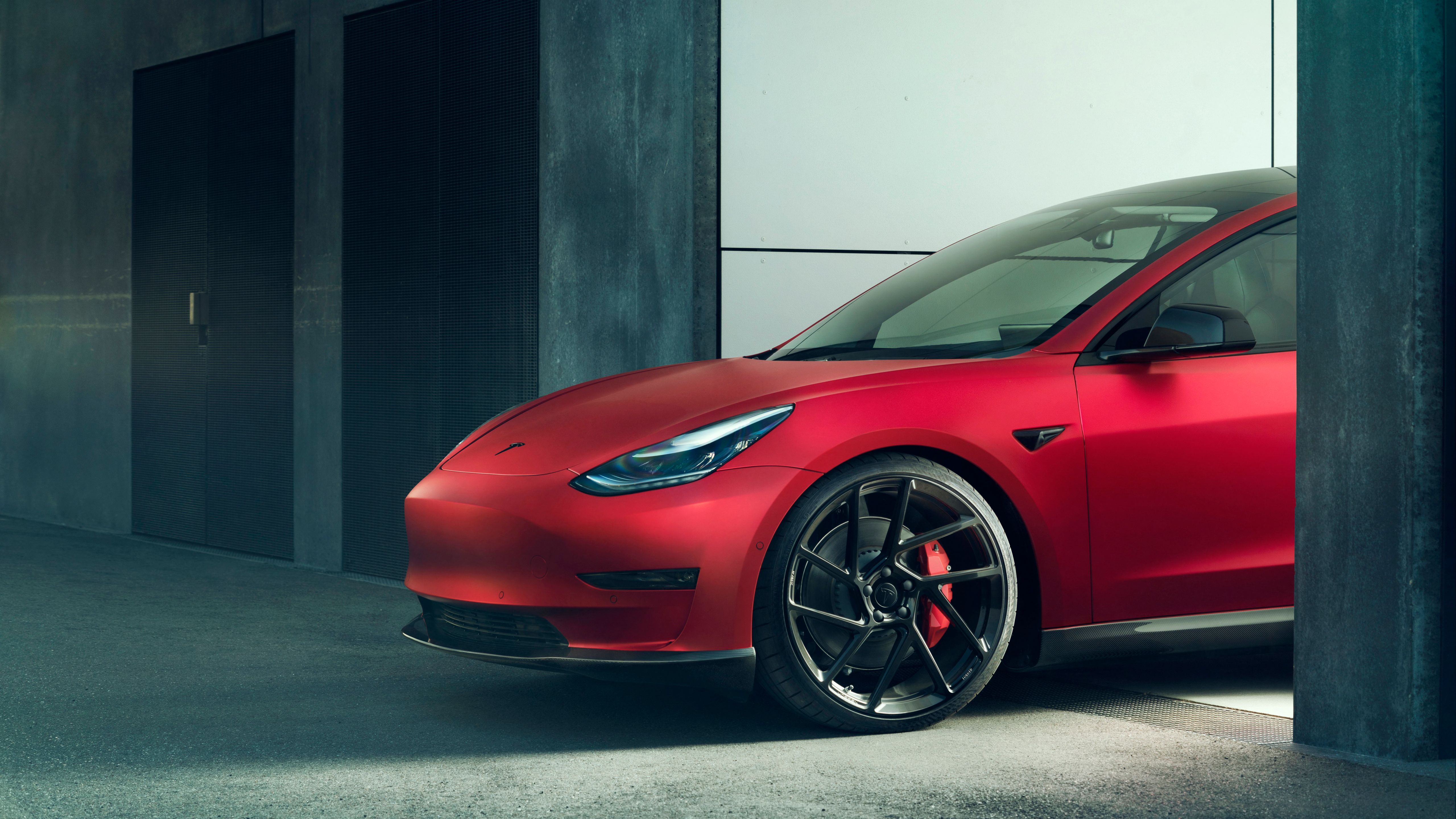 New suspension offers a more aggressive stance for the Tesla Model 3.