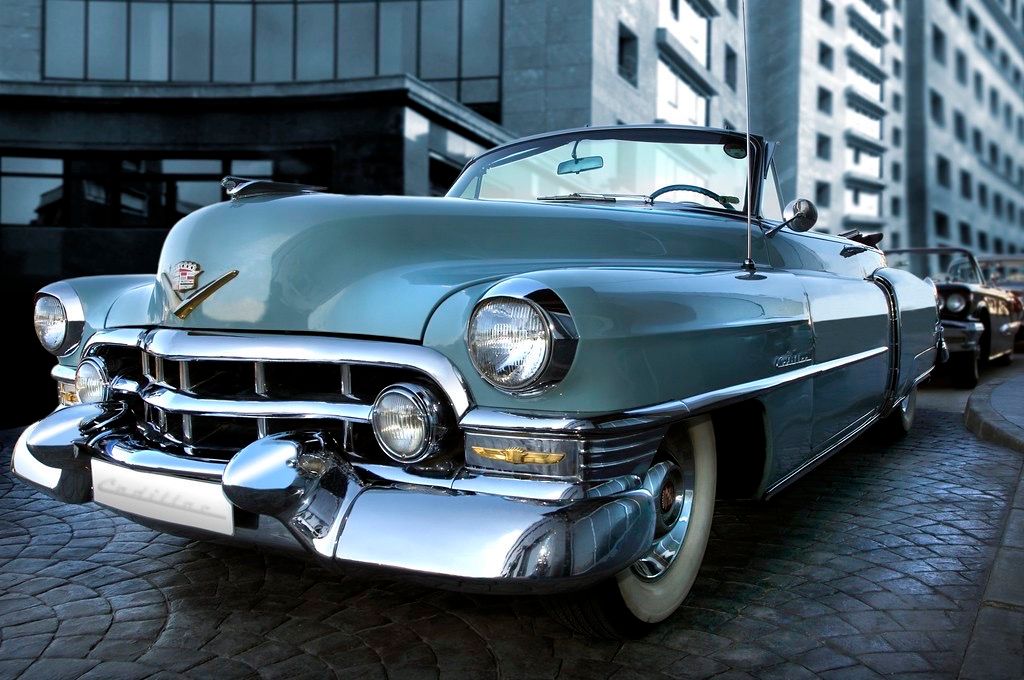1952 Cadillac Eldorado in traffic