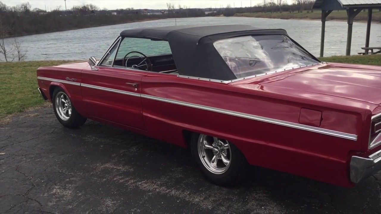 1966 Dodge Coronet 440 parked next to a lake