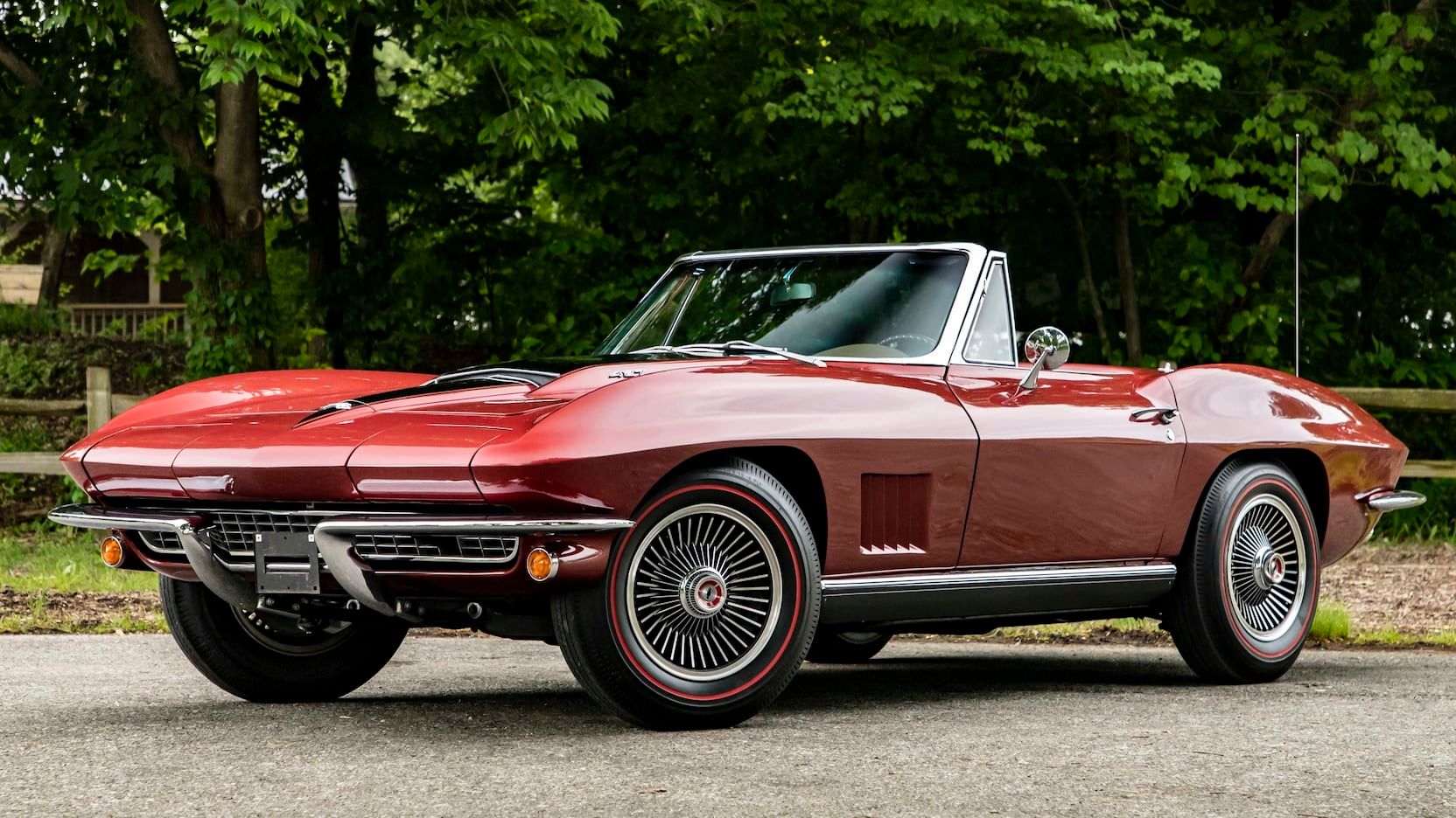 1967 427 Tri Power Corvette parked outside