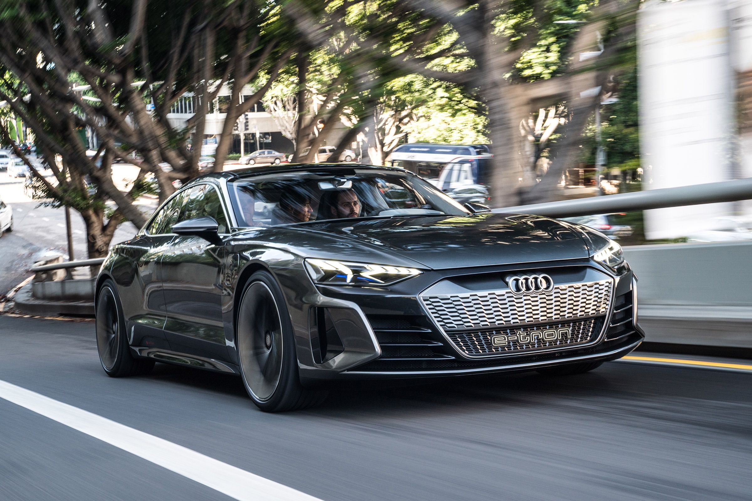 2021 Audi E-Tron GT on the road