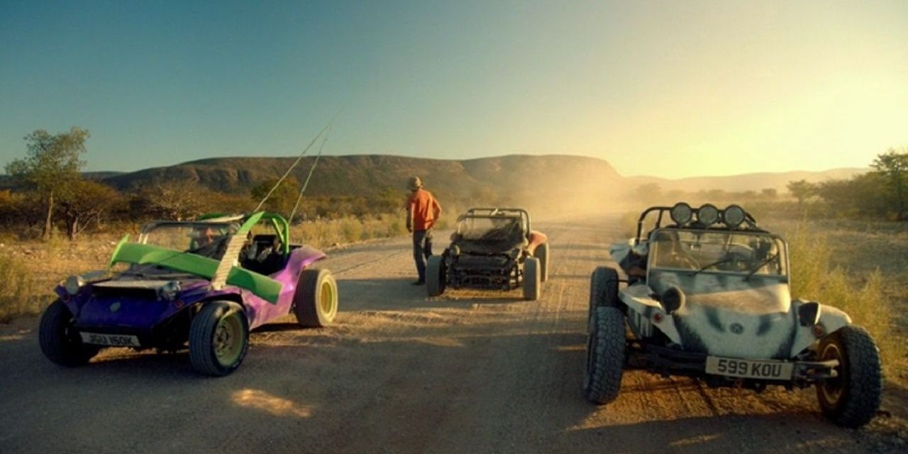 3 Beach buggy vehicles driven by Grand Tour hosts in Namibia