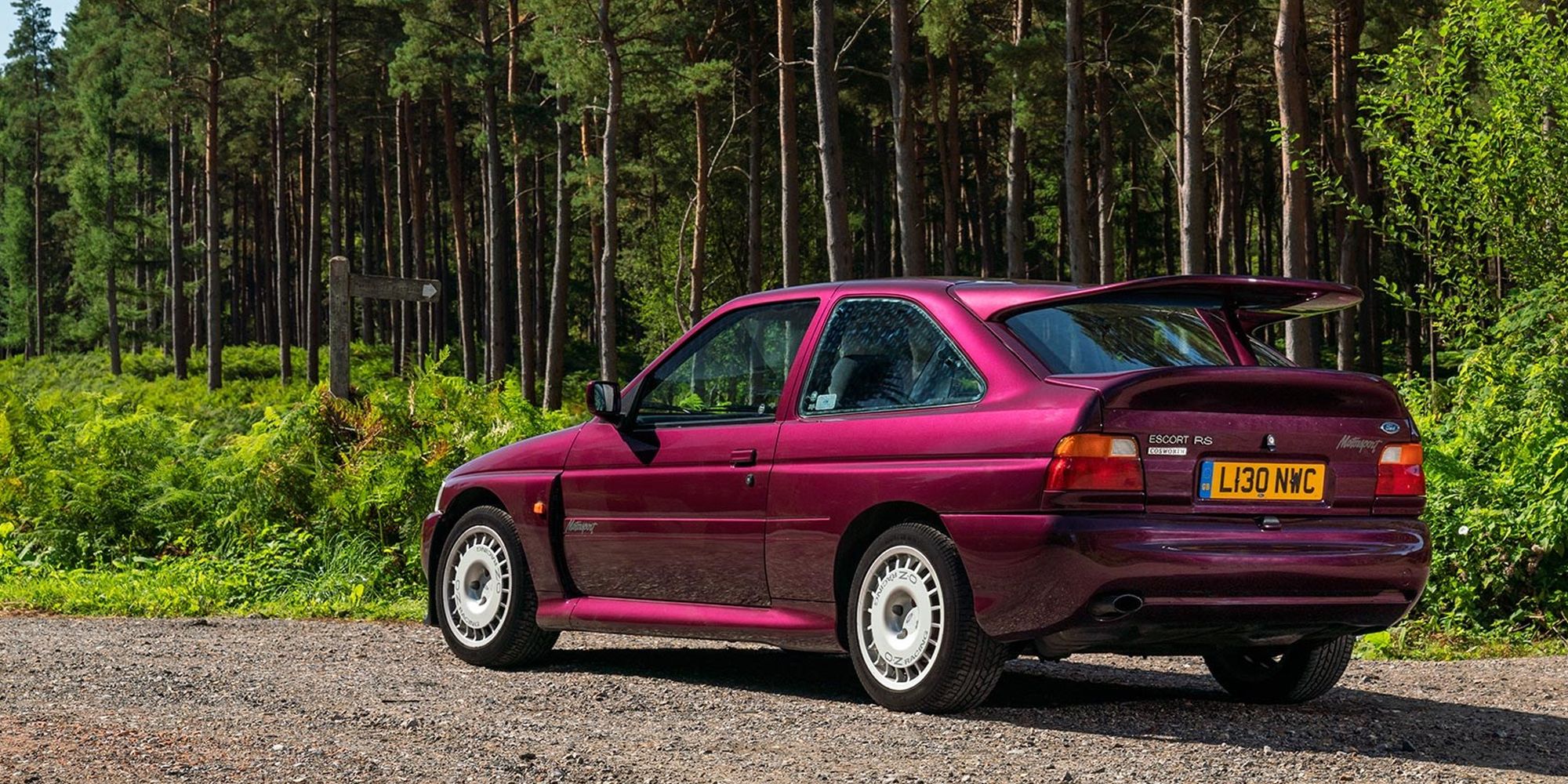 The rear of the Escort RS Cosworth