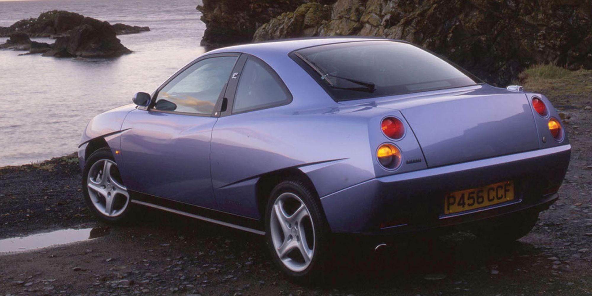 Rear 3/4 view of the Fiat Coupe