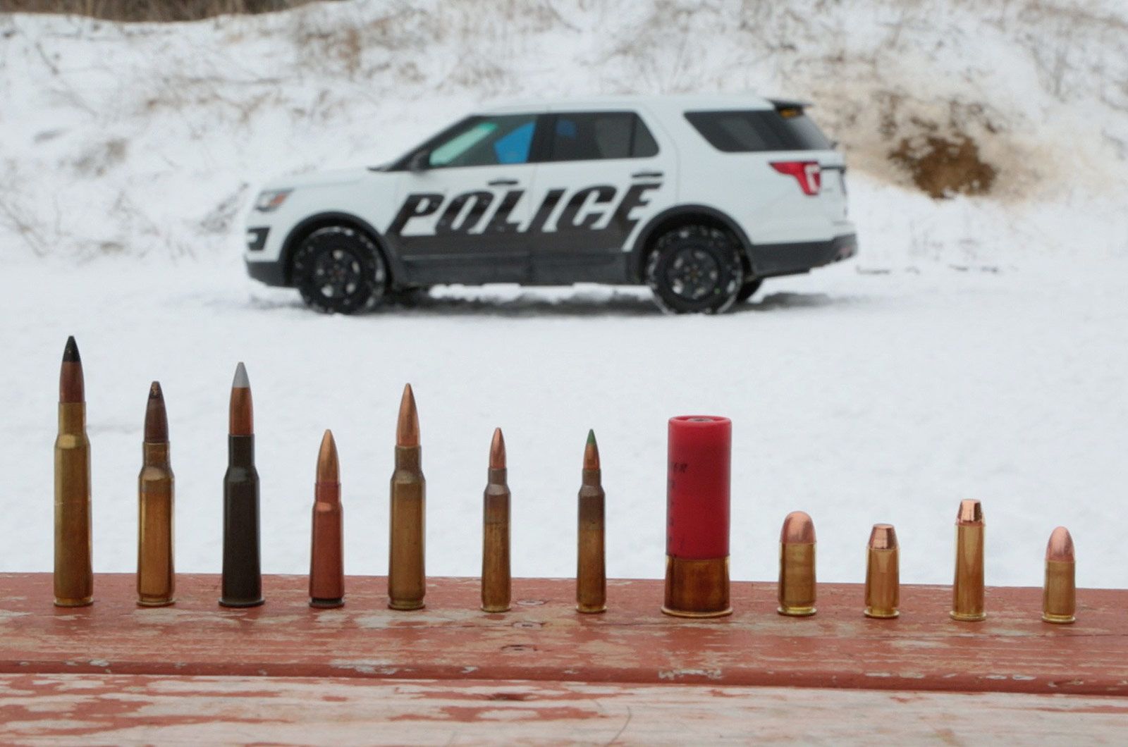 Bulletproof police car protects against armor-piercing bullets