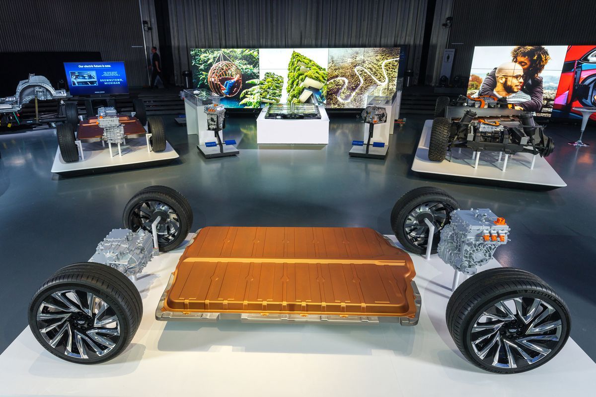 GM electric car power system prototype on display