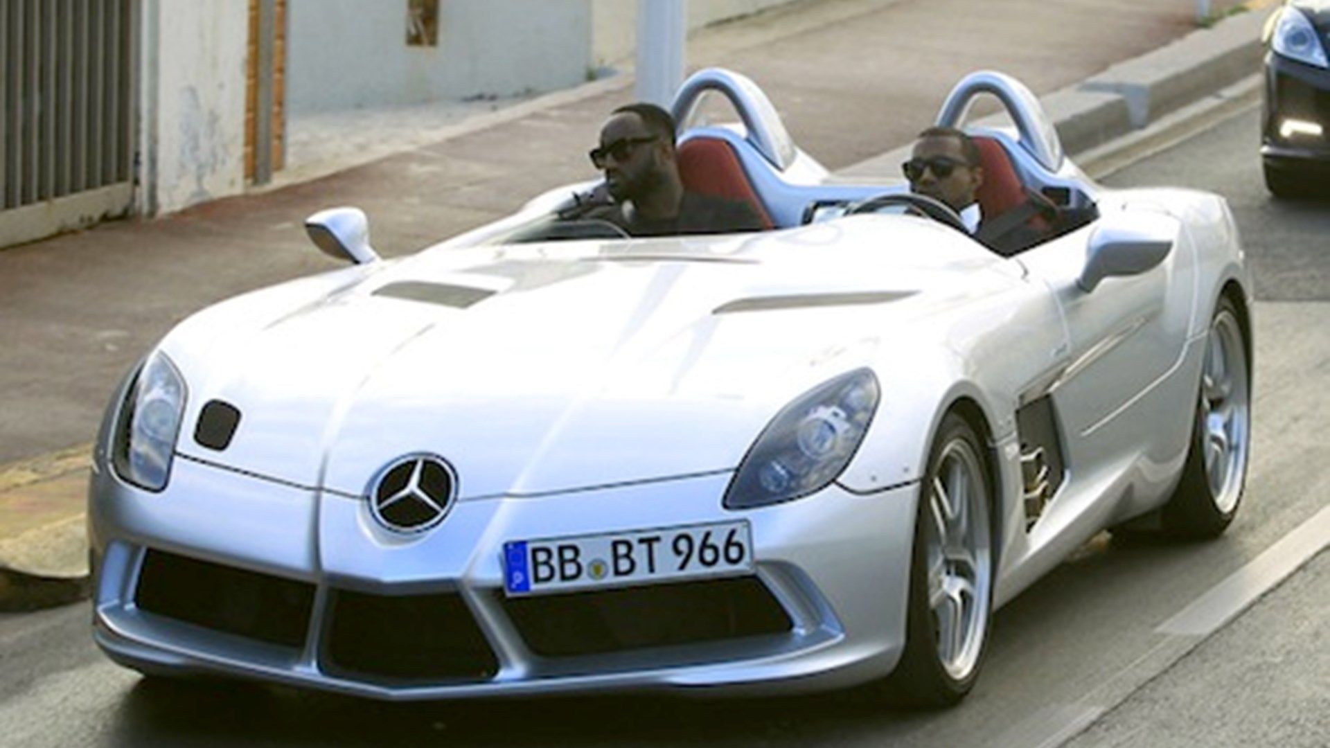 Kanye West silver Mercedes SLR Stirling Moss