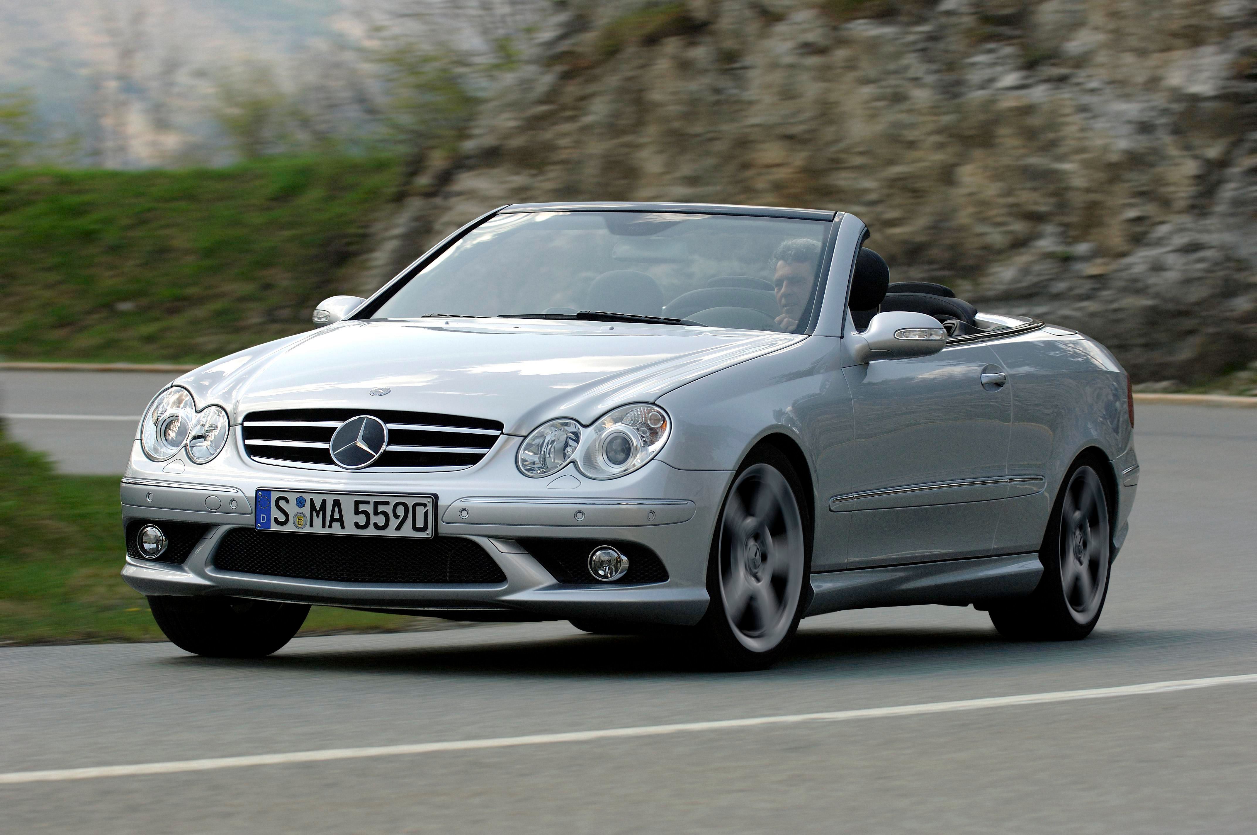 Mercedes-Benz CLK on the road