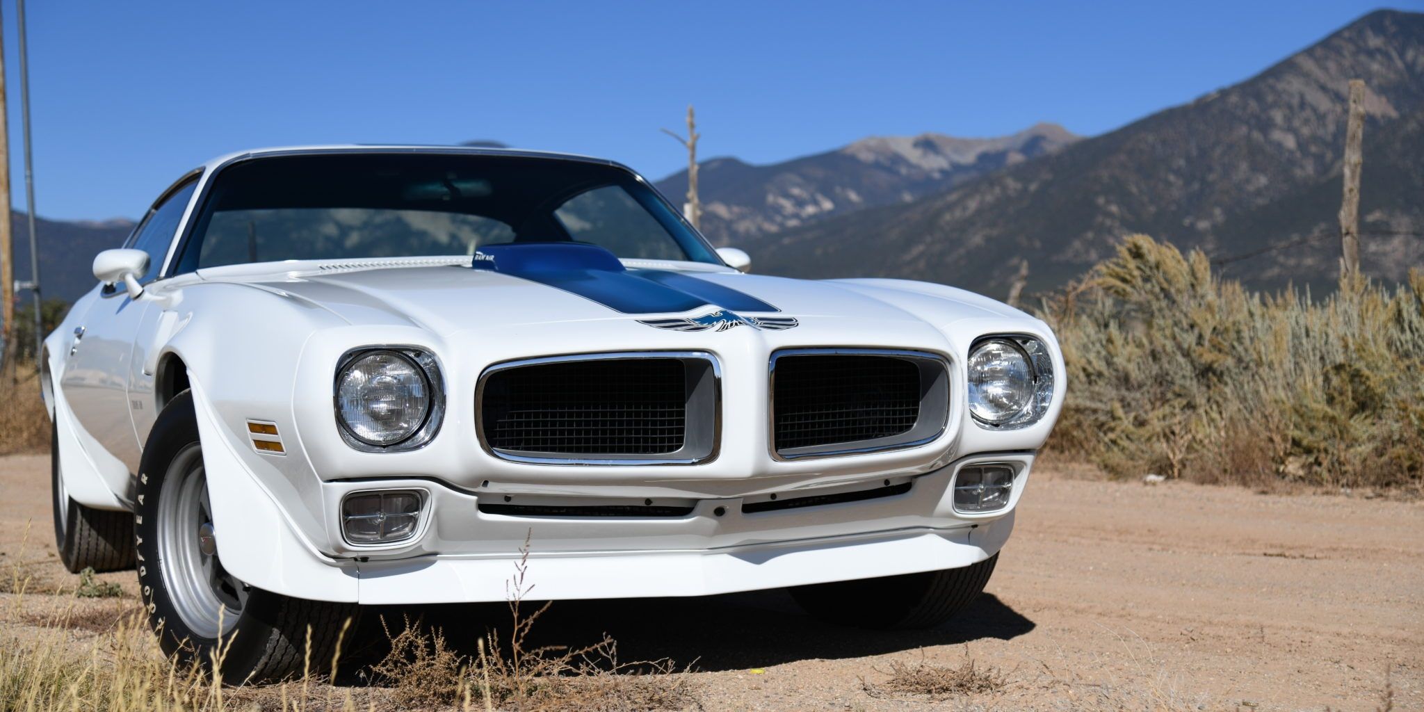 A 1970 Pontiac Trans Am Parked On A Mountain Road