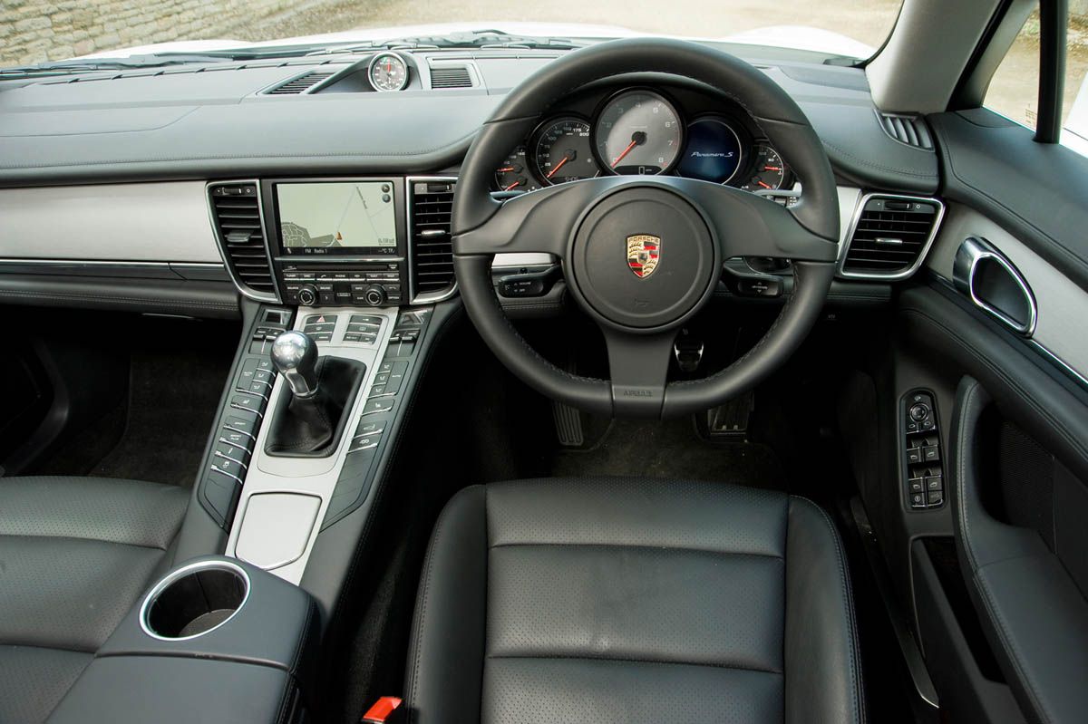 Interior of a Porsche Panamera