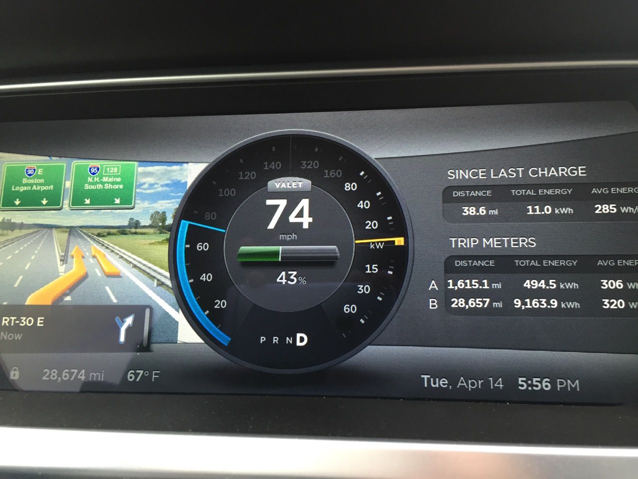 Tesla Valet Mode View