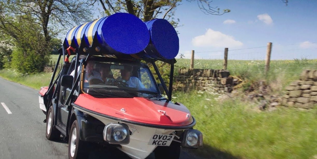 An amphibious vehicle driven on the road for the Grand Tour episode Breaking Badly