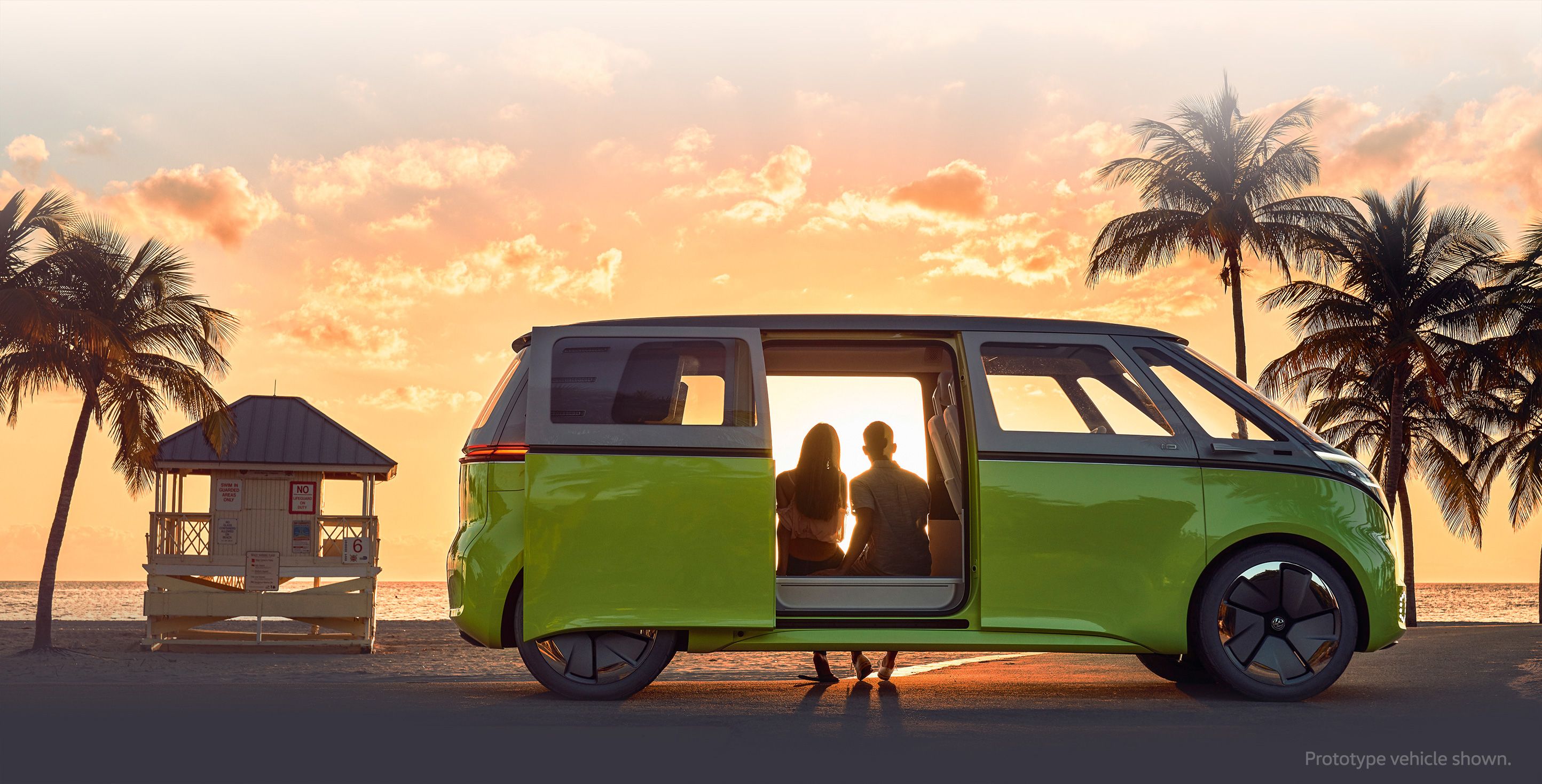 The I.D. Buzz on the beach, where all VW Busses should be.
