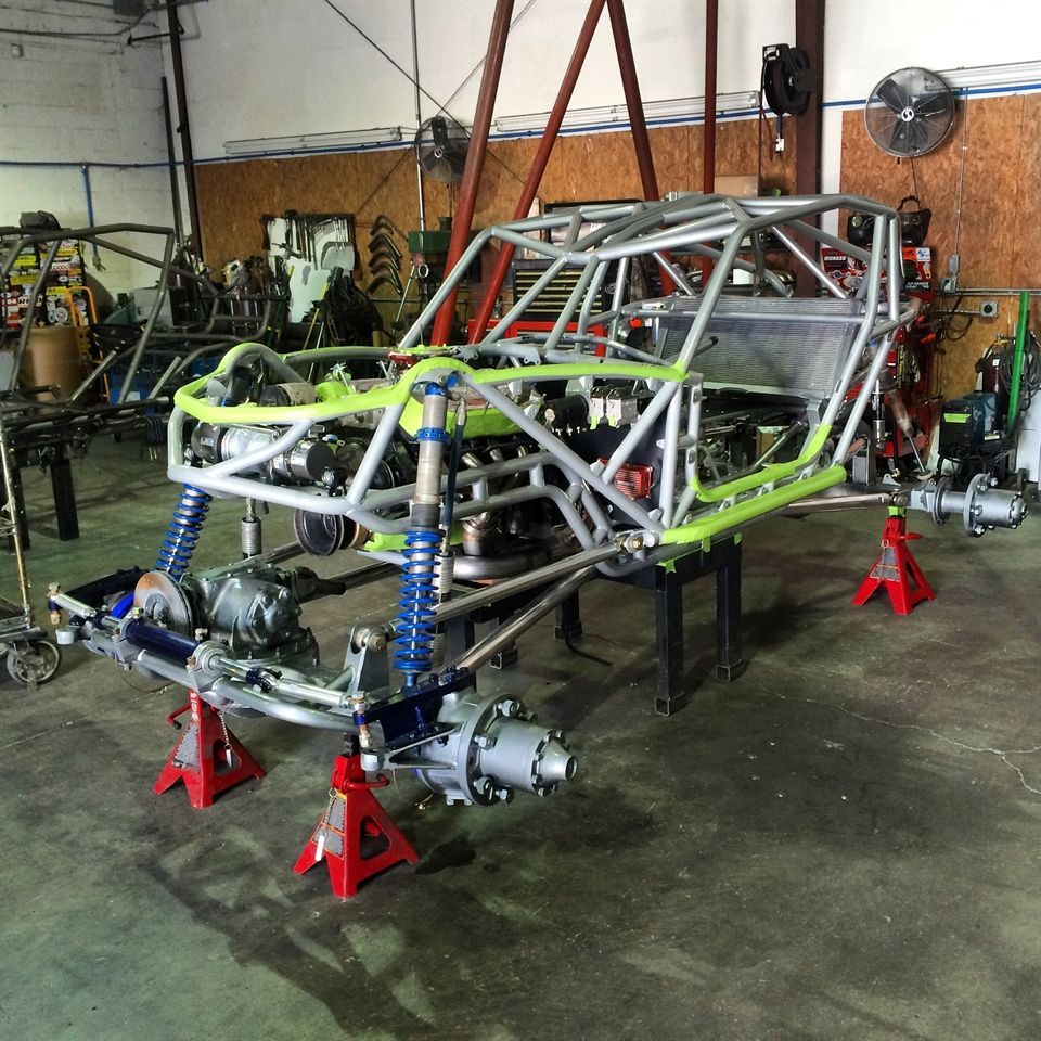 Chassis of a Rock Bouncer being built