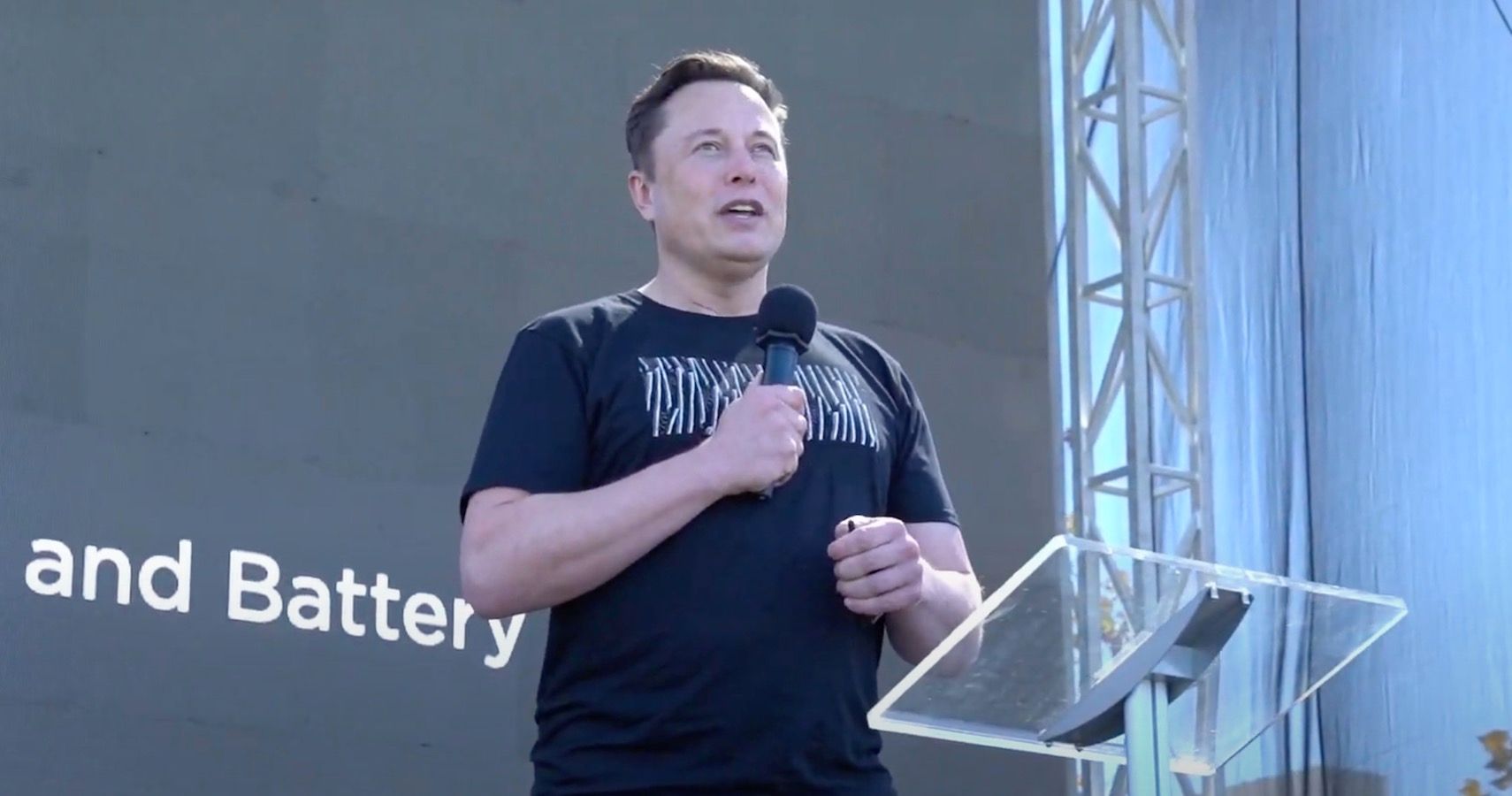 Elon Musk speaking at battery day 2020